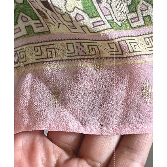 House of Harlow 1960 Floral Maxi Dress Womens Small Pink Metallic Colorful - Picture 15 of 16